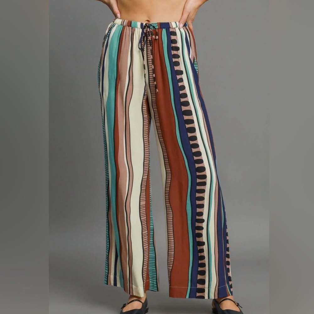 NWT Umgee Wide Leg Abstract Print Pants